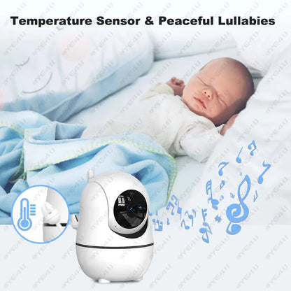 5-Zoll HD Video-Babyphone mit Kamera, PTZ-Zoom und Nachtsicht