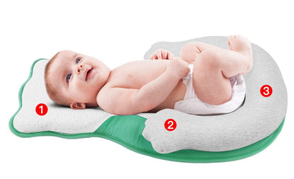 Weiches Neugeborenen-Lagerungskissen mit Beinunterstützung – KuschelNest