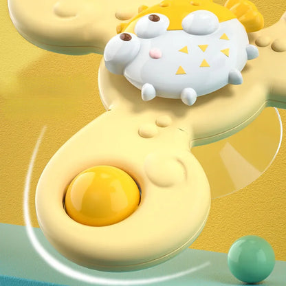 Farbenfrohes Baby-Drehrädchen mit Saugnapf – DrehSpaß Mini