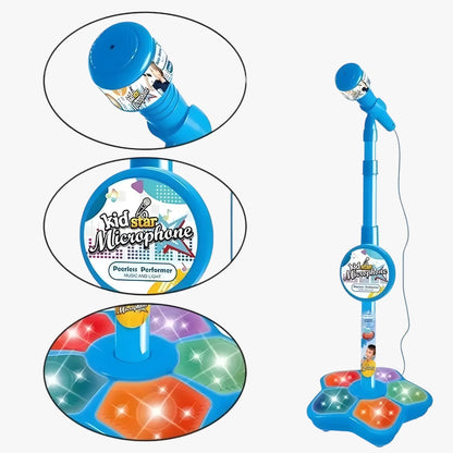 Kinder-Mikrofon mit höhenverstellbarem Ständer – KlangSpaß Bühne