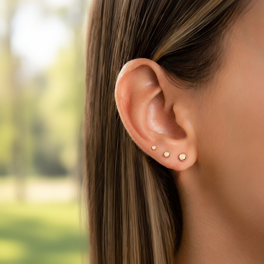 Schlichte Steckohrringe - LunaraStuds 