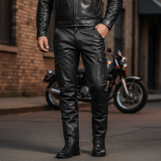 Schmale Motorradlederhose - Daryl