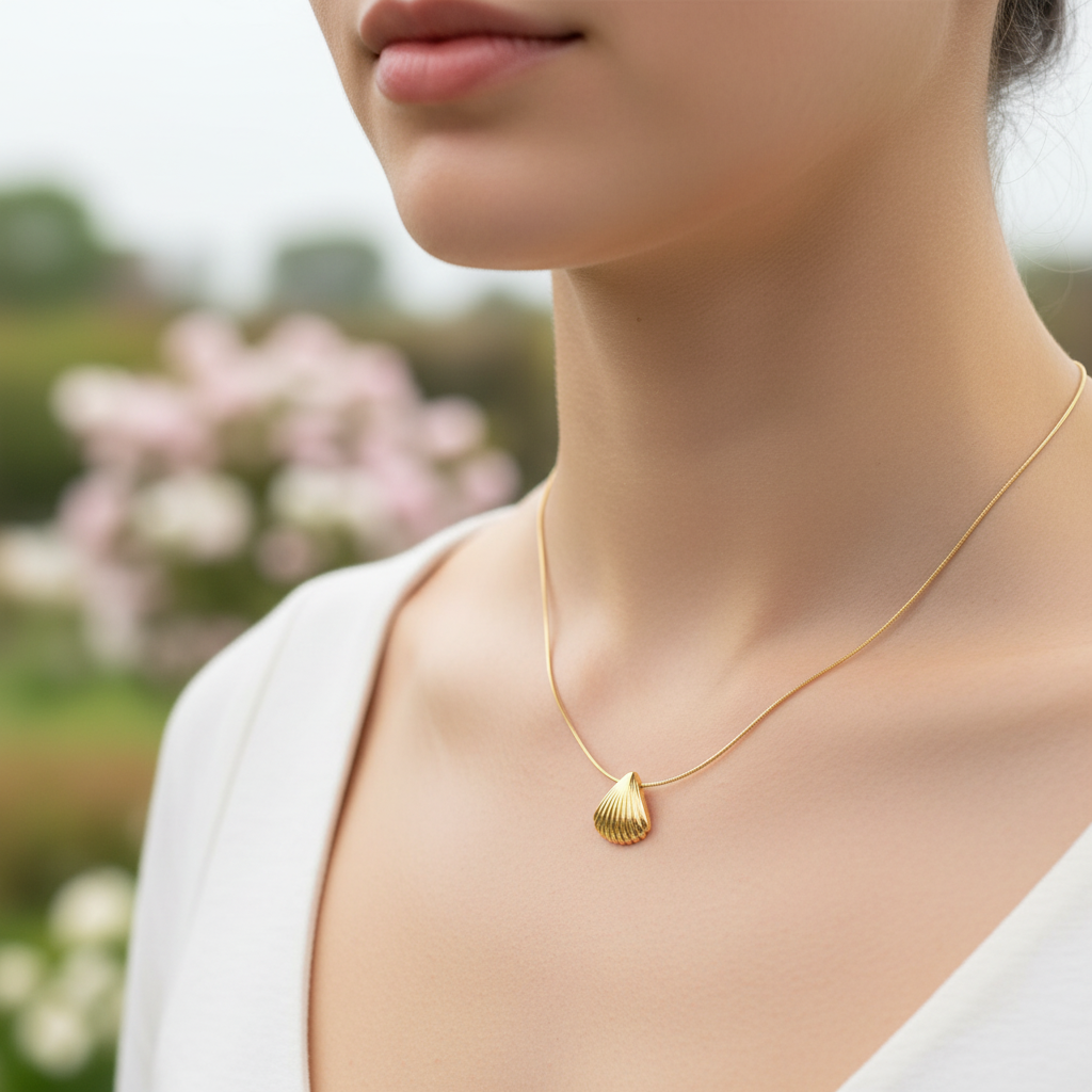 Schmuckstück Mit Muschel-Anhänger - FloralChain 