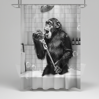 Schwarzweiß Bedruckter Duschvorhang - ShowerChimp