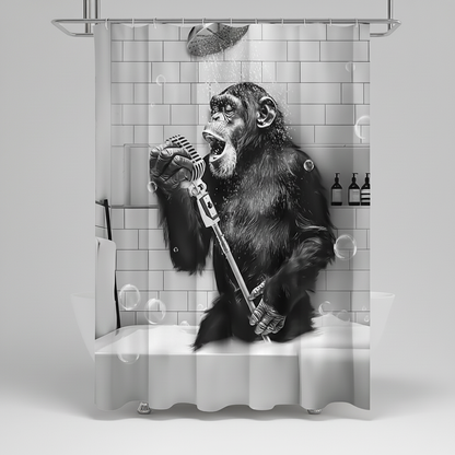 Schwarzweiß Bedruckter Duschvorhang - ShowerChimp