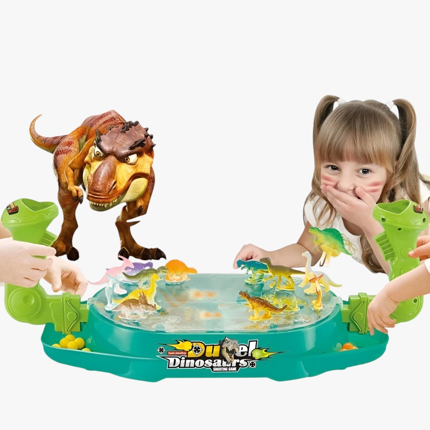 Katapultspaß DinoShot – Geschicklichkeitsspiel für Zwei mit Lernfaktor