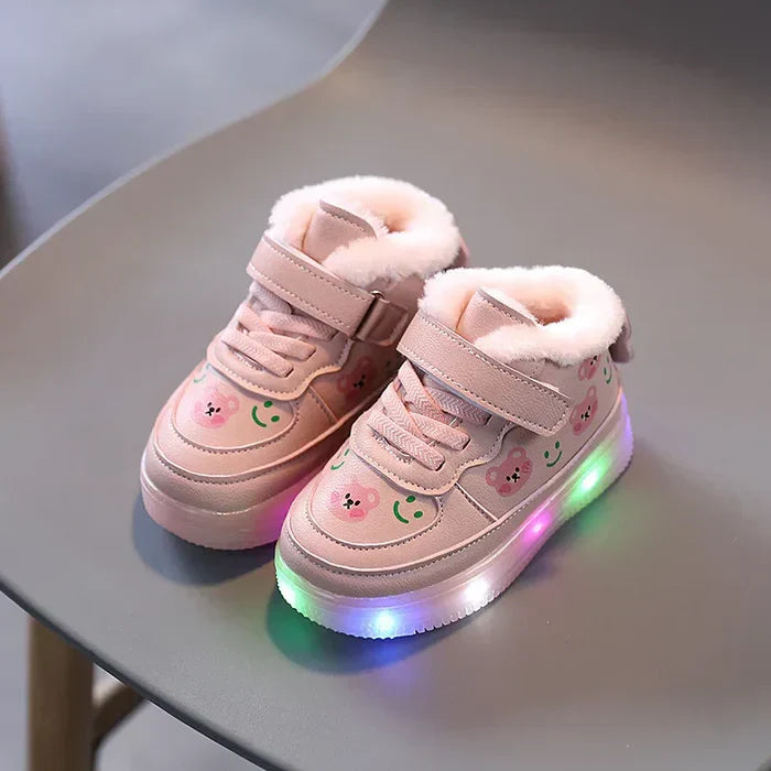 Herbstleuchtende Kinder-LED-Sneaker mit Komfortsohle – HerbstGlimmerStep
