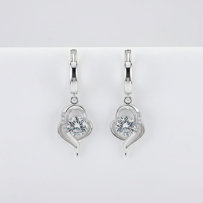 Silberne Zirkon-Ohrringe - ZirconHeart 