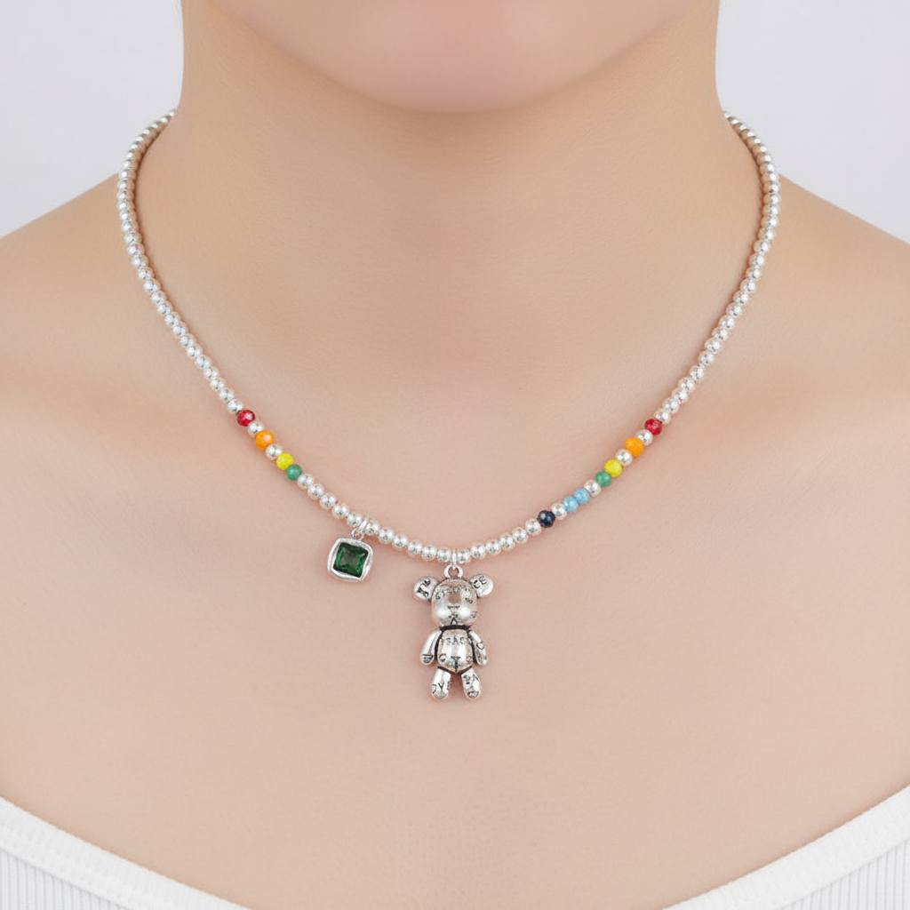 Sterlingsilber Kette - BearCharm 