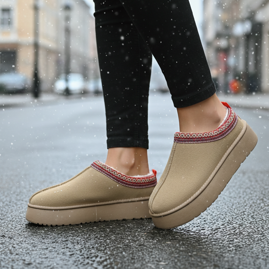 Suede Lederoptik Mit Fütterung - WarmLoafer