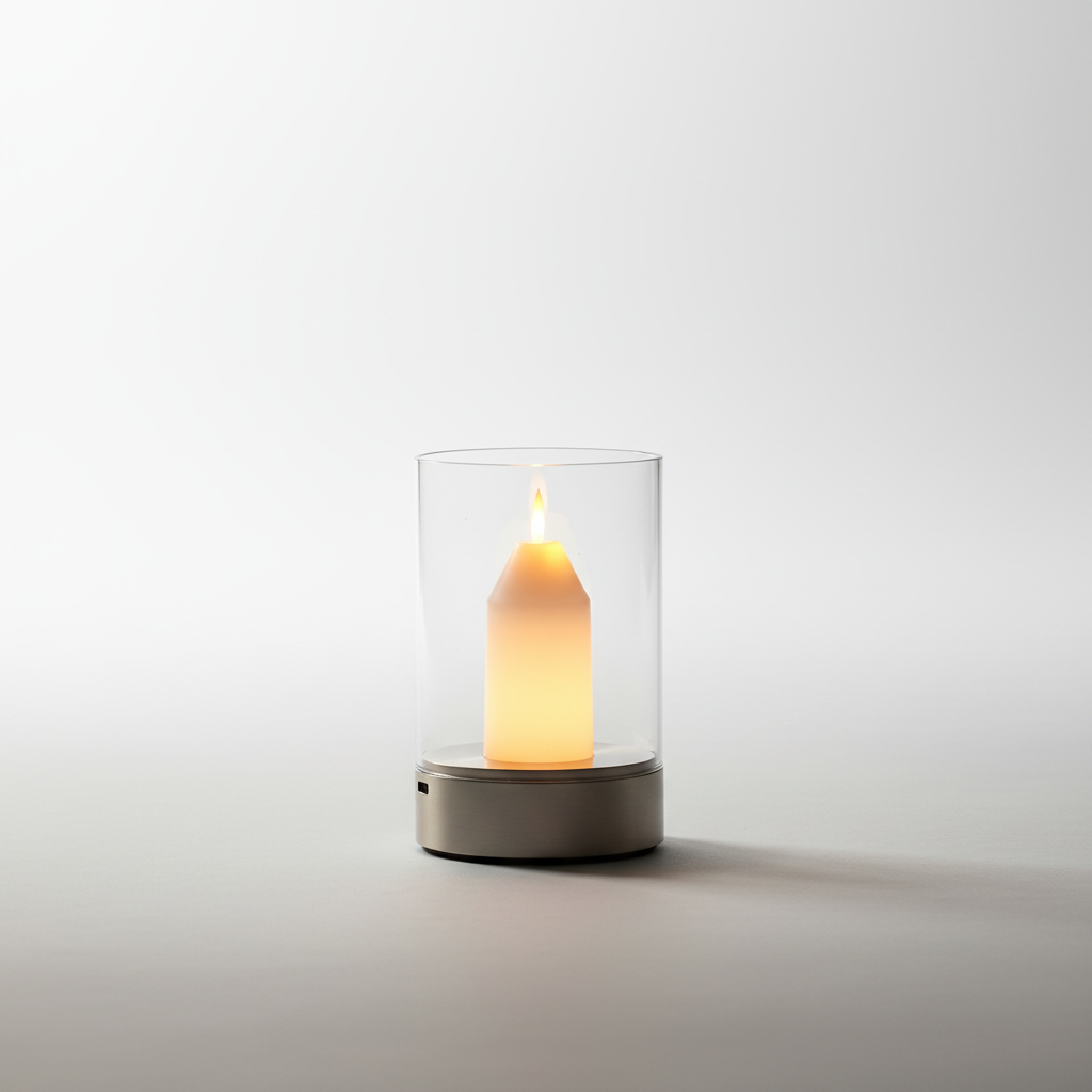 Transparenter LED Kerzenzylinder - HandGlim