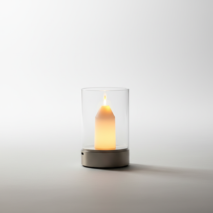 Transparenter LED Kerzenzylinder - HandGlim