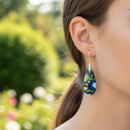 Tropfenförmige Ohrringe - NatureGlow 