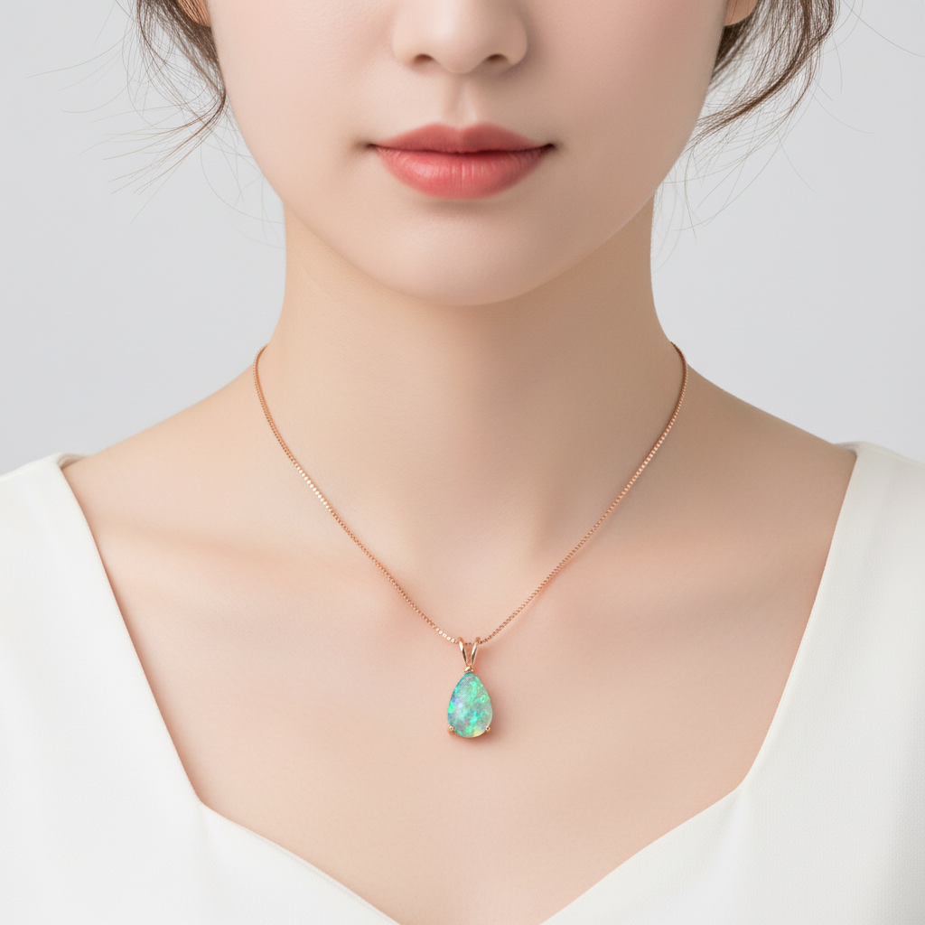 Tropfenförmiger Anhänger - OpalDrop 