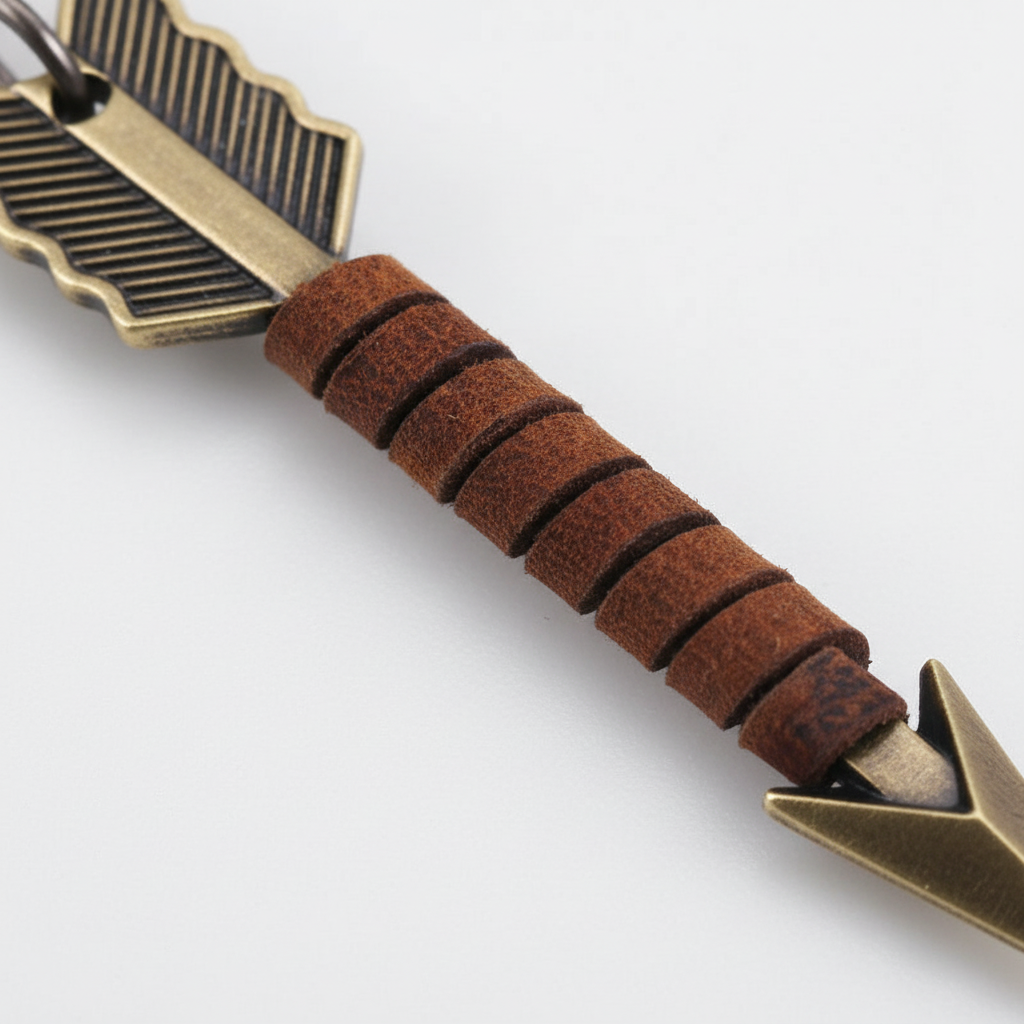 Unisex-Halskette Aus Leder - ArrowCharm 