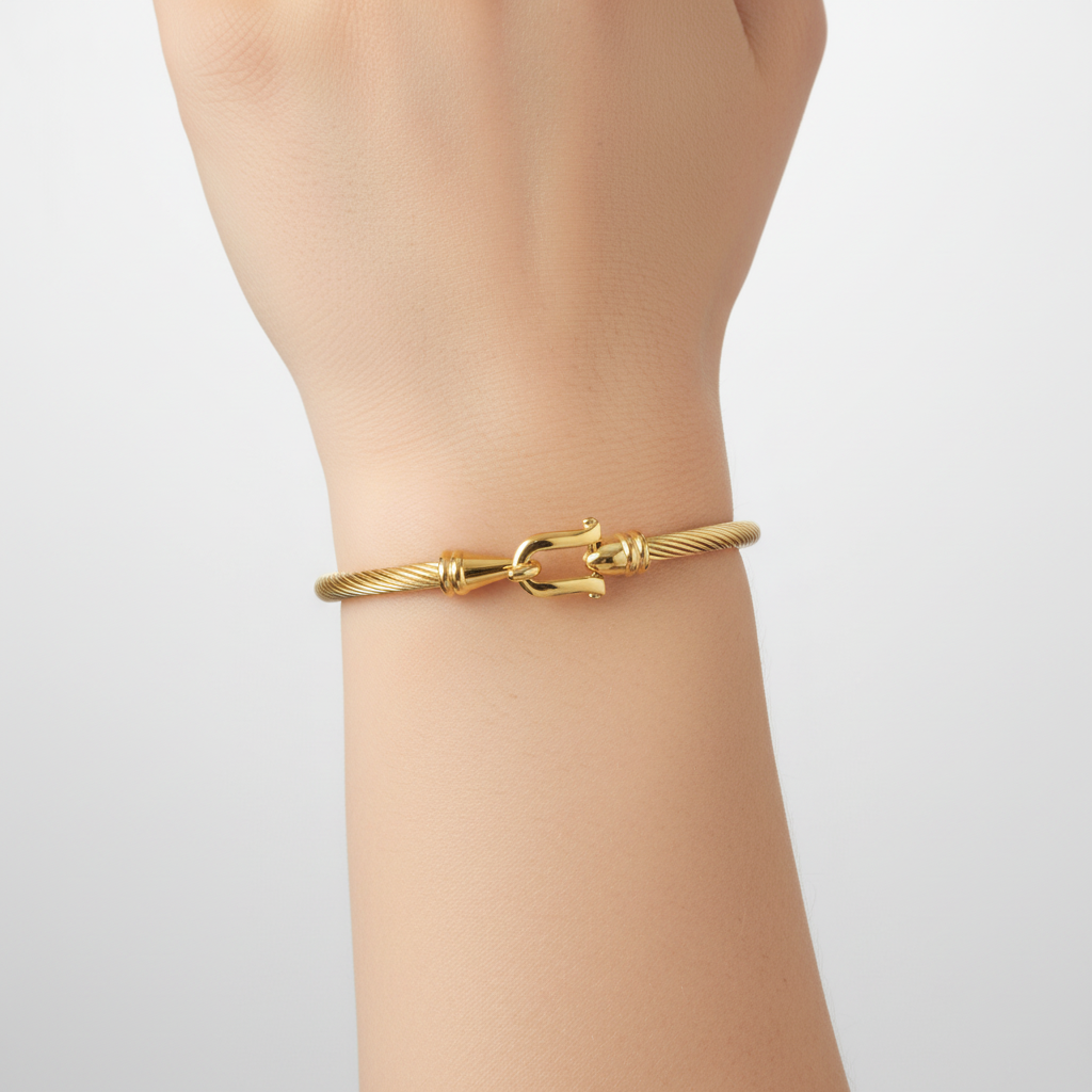 Vergoldetes Edelstahlarmband - VintageLink 