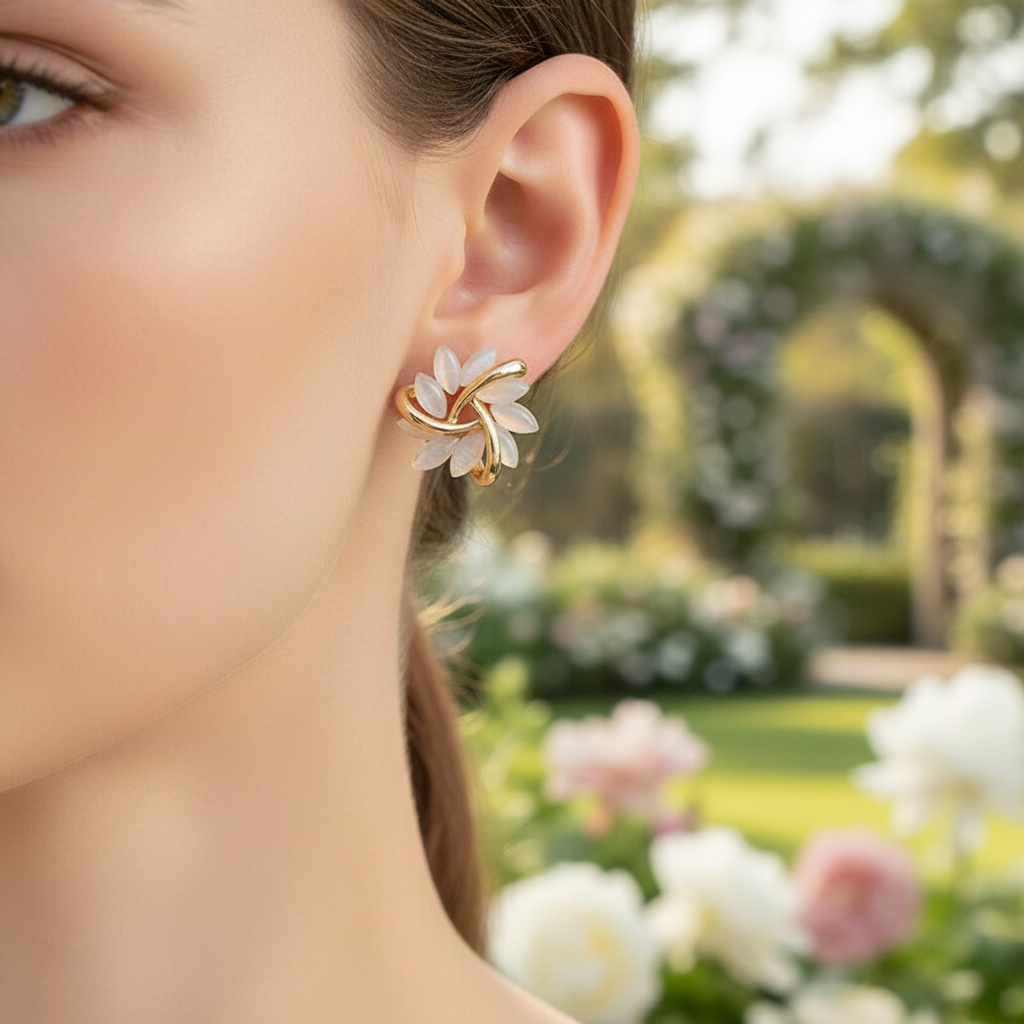 Versilberte Ohrringe - FloralMagic 