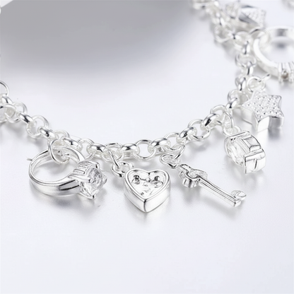 Versilbertes Charm-Armband - CharmGlow 