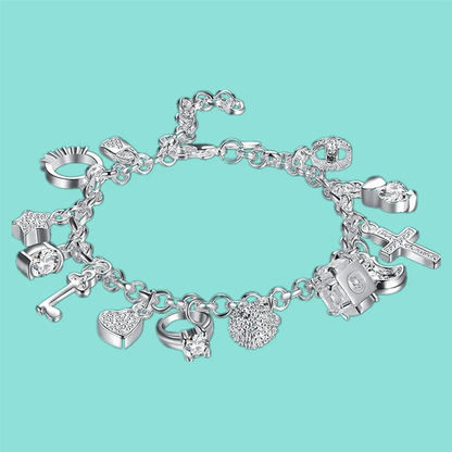 Versilbertes Charm-Armband - CharmGlow 