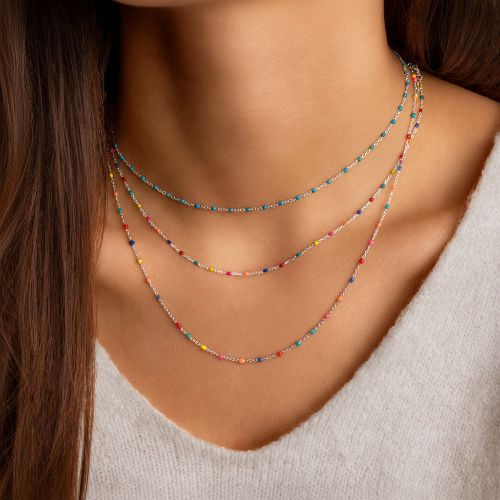 Verspielte Perlenkette - RainbowChain 