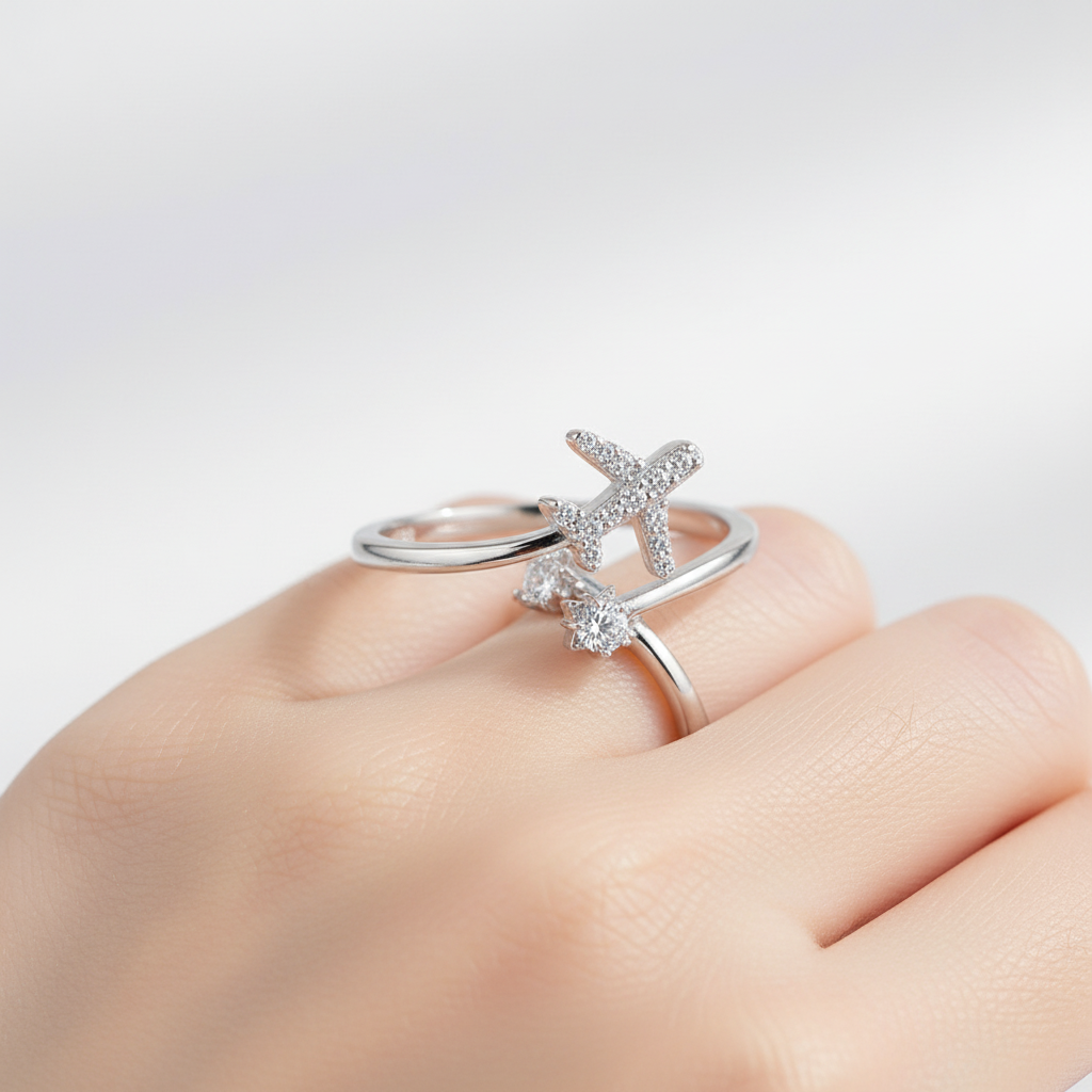 Verstellbarer Silberring - HorizonRing 