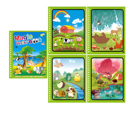 Wasser-Malbuch Set – Magischer Malspaß ohne Kleckern (4er-Set)