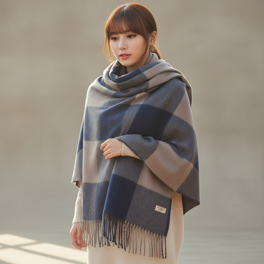 Weicher Kaschmirschal Mit Rautenmuster - AutumnCloak