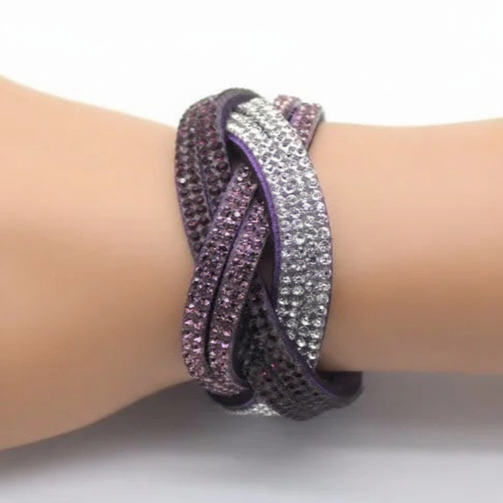 Wickelarmband Aus Leder - GlitzBracelet 