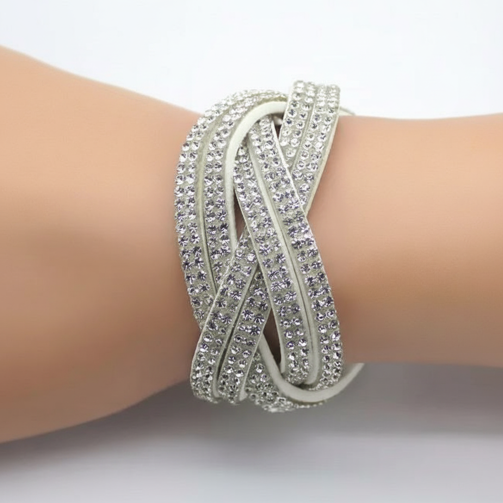 Wickelarmband Aus Leder - GlitzBracelet 