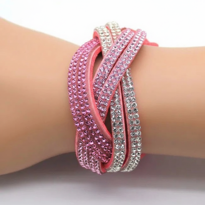 Wickelarmband Aus Leder - GlitzBracelet 