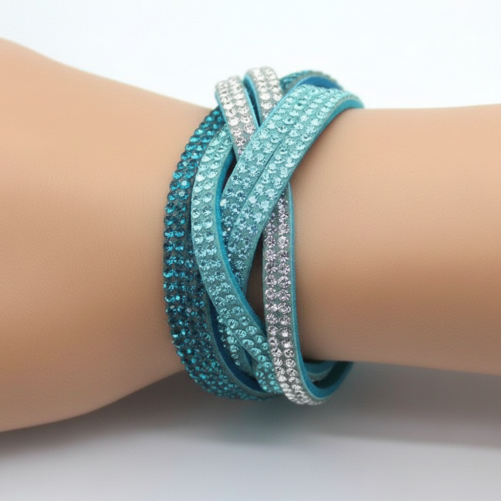 Wickelarmband Aus Leder - GlitzBracelet 