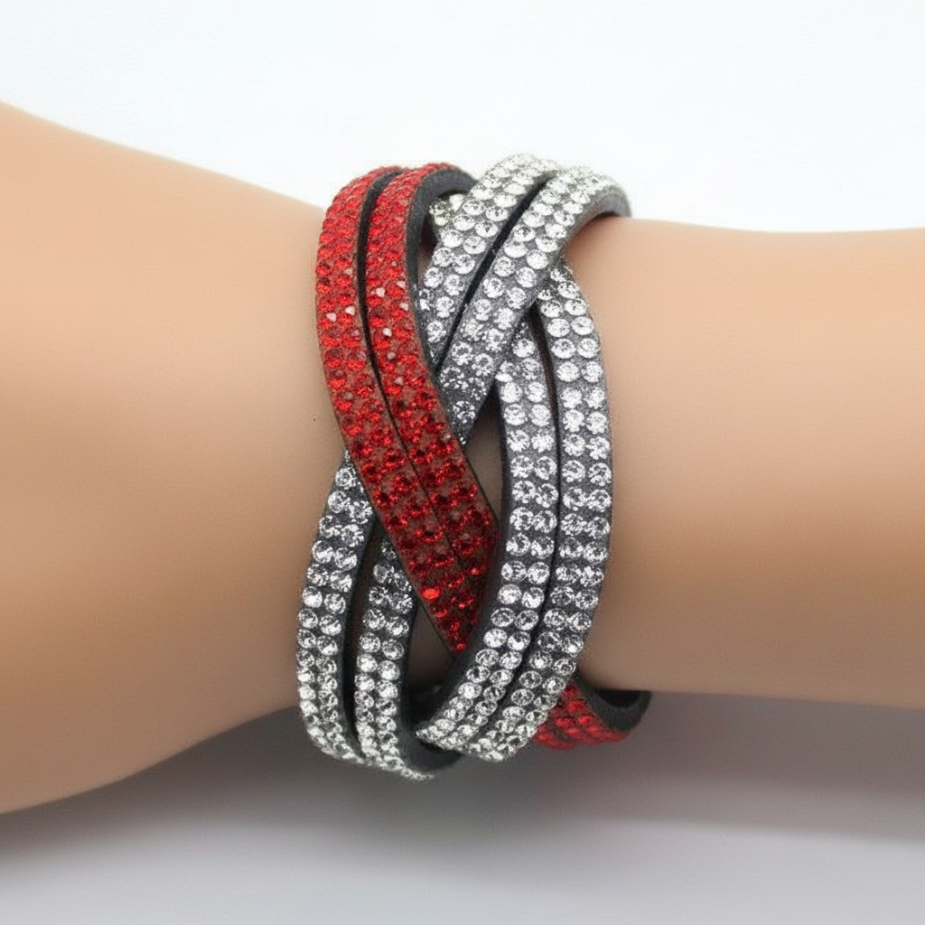 Wickelarmband Aus Leder - GlitzBracelet 