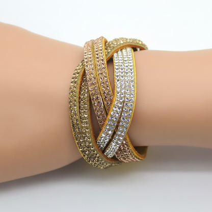 Wickelarmband Aus Leder - GlitzBracelet 