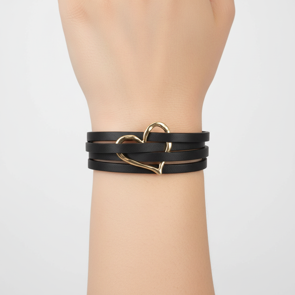 Wickelarmband Mit Magnetverschluss - LeatherWrap 