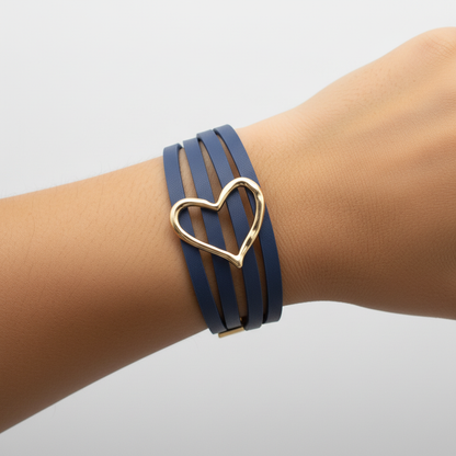 Wickelarmband Mit Magnetverschluss - LeatherWrap 