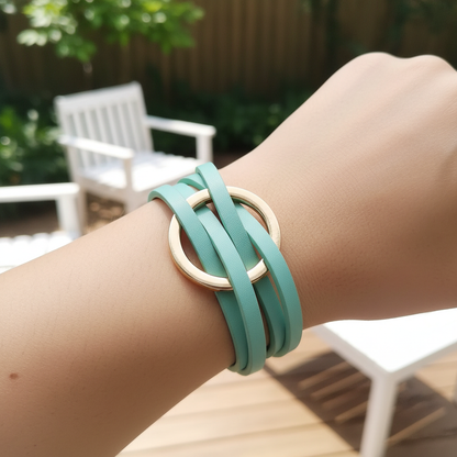 Wickelarmband Mit Magnetverschluss - LeatherWrap 