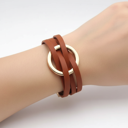 Wickelarmband Mit Magnetverschluss - LeatherWrap 