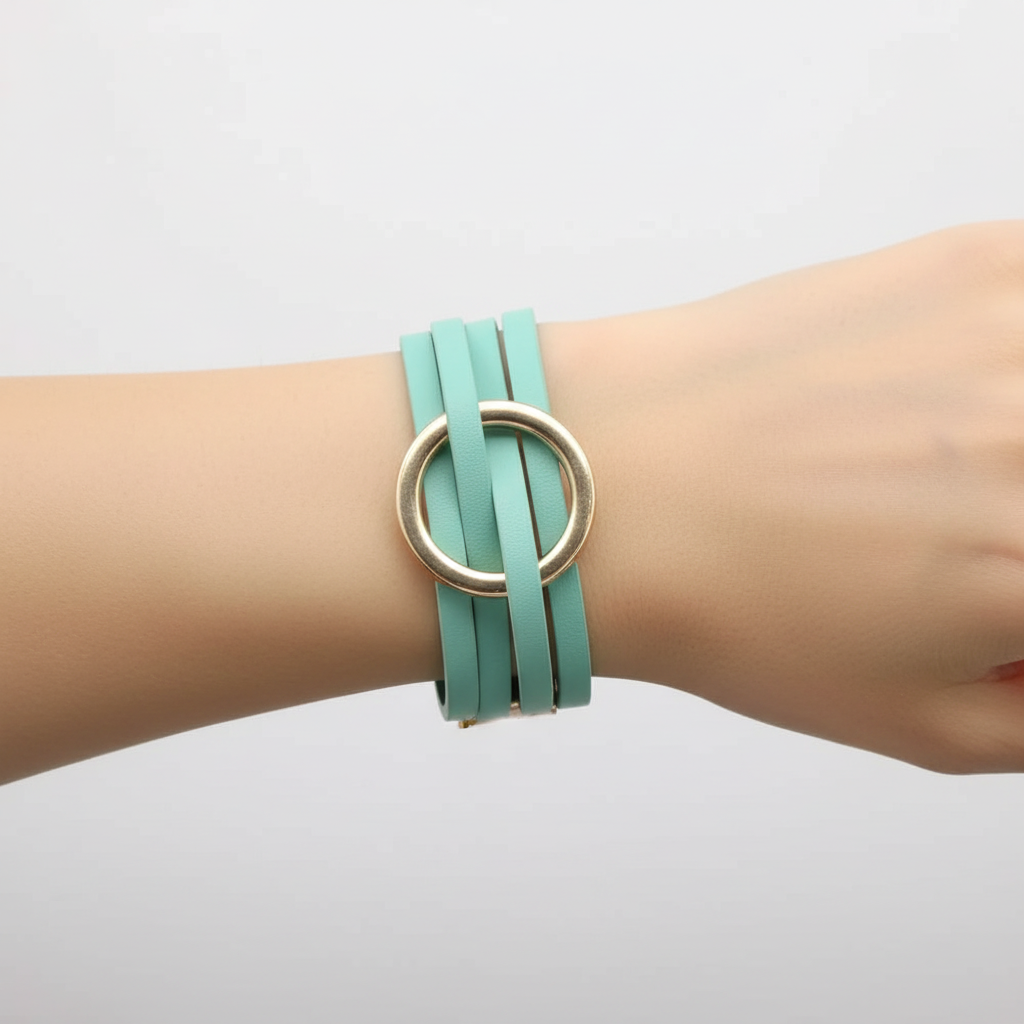 Wickelarmband Mit Magnetverschluss - LeatherWrap 
