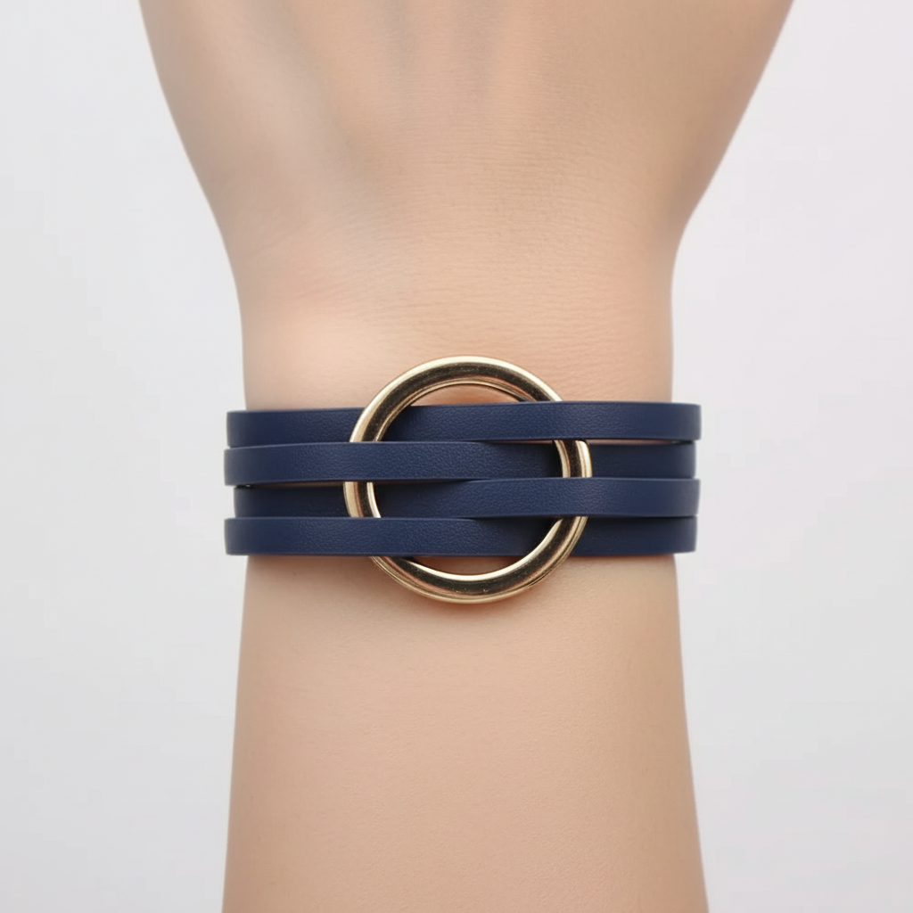 Wickelarmband Mit Magnetverschluss - LeatherWrap 