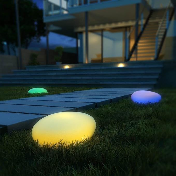 Wiederaufladbare Kabellose Gartlampe - GlowPebble