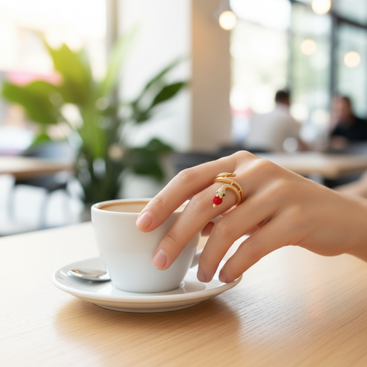 Zirkonia-Schlangenring - SerpentJewelry 