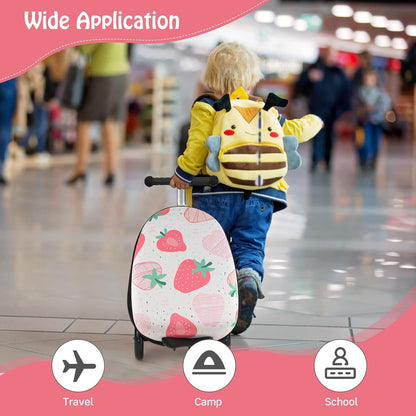 Kinder 2-in-1 Ride-On Scooter Koffer mit LED-Rädern