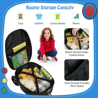 Kinder 2-in-1 Ride-On Scooter Koffer mit LED-Rädern