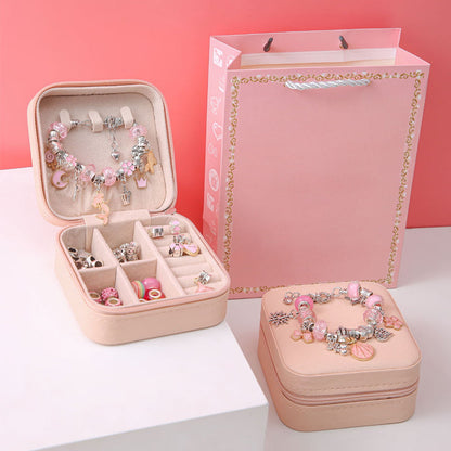 DIY-Armband Bastelset für Kinder mit Perlen, Anhängern & Geschenkbox