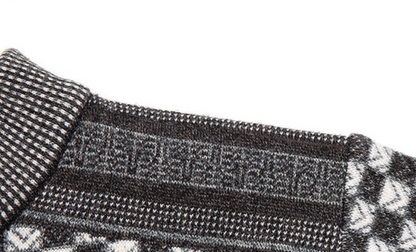 Herren-Pullover mit Karo-Strickmuster – Fabian