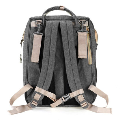 Convertible Baby Wickelrucksack mit Faltbarem Babybett – Wasserdichtes Multi-Taschen-Design