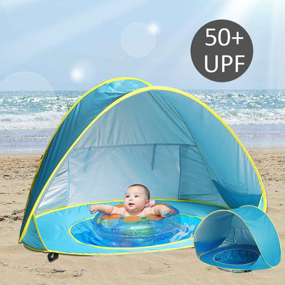 UV-Schutz-Strandzelt mit integriertem Baby-Planschbecken – Schattenplitsch